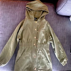 DKNY girls button up canvas jacket